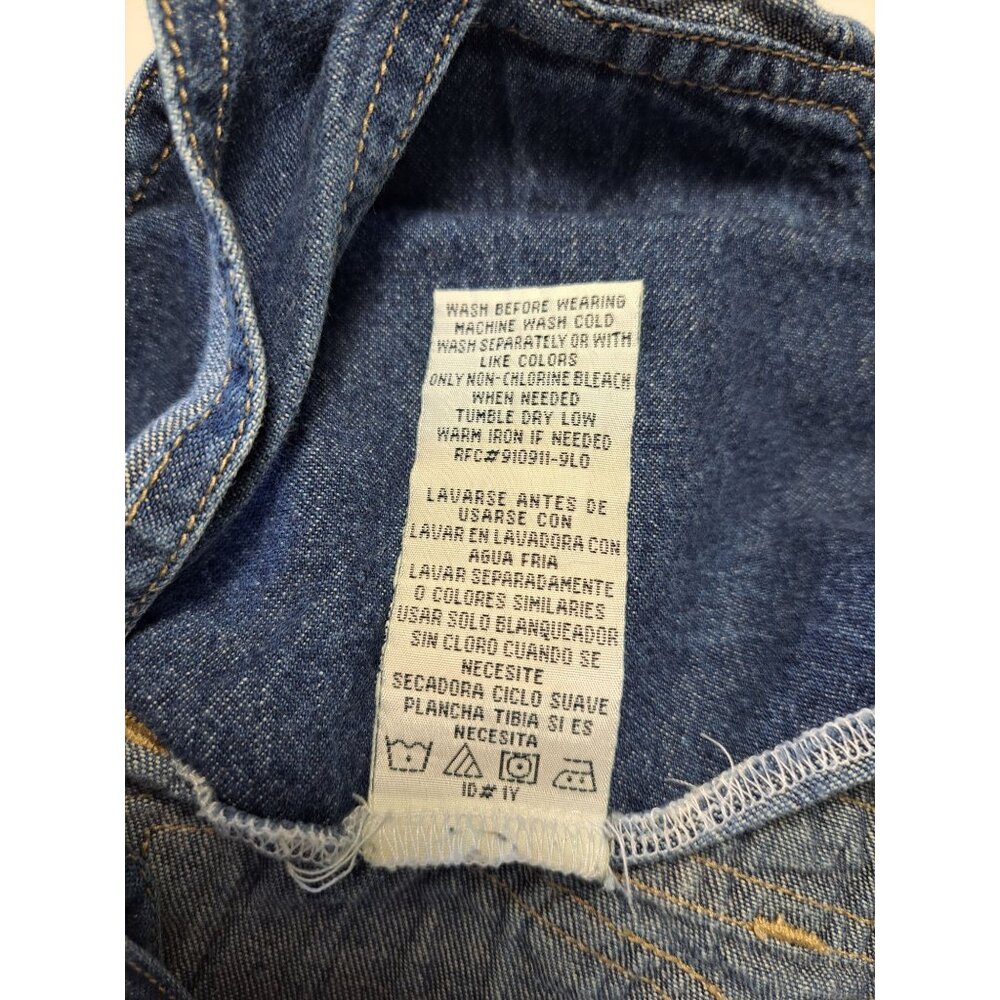 Vtg Baby Denim Overalls Jack-In-The-Box Patch & Snap Closures Boys 0/3 Months - Picture 8 of 8